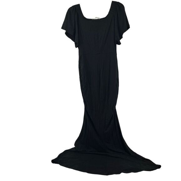 Kimi + Kai Maternity‎ Gown Off Shoulder Black Maxi Dress Abigail Formal Size M - Picture 2 of 9